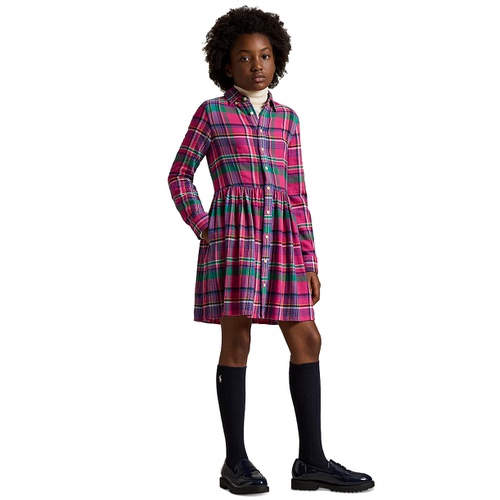 폴로 랄프로렌 Big Girls Plaid Cotton Twill Shirtdress