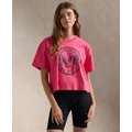 Unisex Pink Pony Cotton Jersey Cropped Tee