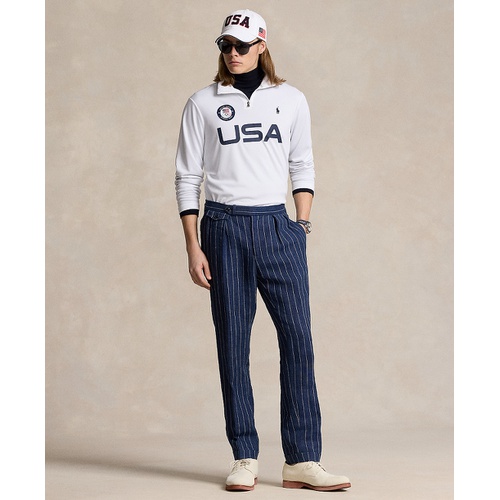 폴로 랄프로렌 Mens Team USA Micro-Dot Mesh Quarter-Zip