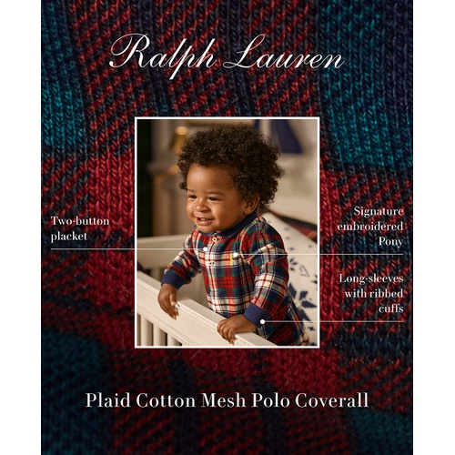 폴로 랄프로렌 Baby Boys Plaid Coverall