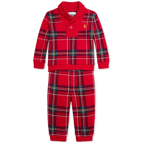 폴로 랄프로렌 Baby Plaid Pullover & Jogger Pants Set