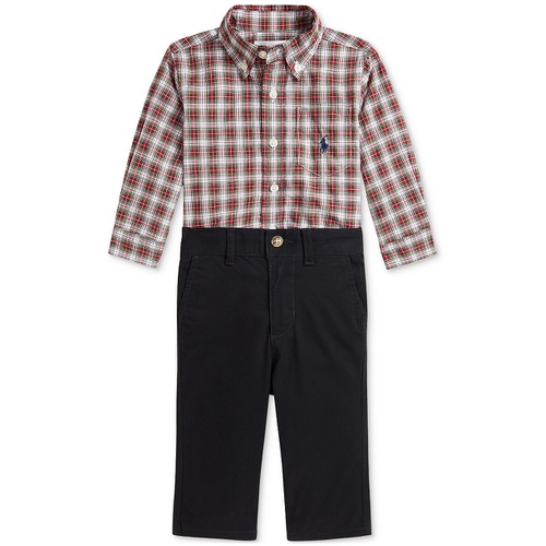 폴로 랄프로렌 Baby Boys Plaid Shirt & Pants 2 Piece Set