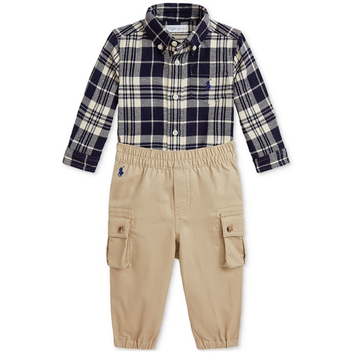 폴로 랄프로렌 Baby Plaid Shirt & Cargo Pants Set