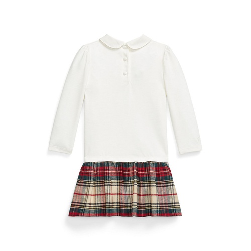 폴로 랄프로렌 Toddler and Little Girls Plaid Skirt Ponte Dress