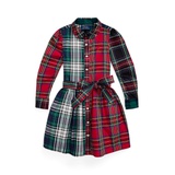 Toddler and Little Girls Plaid Cotton Fun Shirtdress