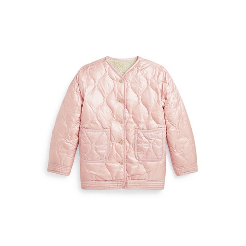 폴로 랄프로렌 Toddler And Little Girls Quilted Teddy Fleece Reversible Jacket