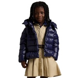 Toddler And Little Girls Down Hooded Peplum Jacket