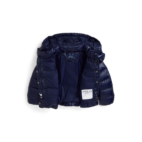 폴로 랄프로렌 Toddler And Little Girls Down Hooded Peplum Jacket