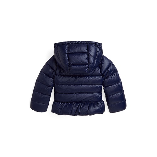 폴로 랄프로렌 Toddler And Little Girls Down Hooded Peplum Jacket