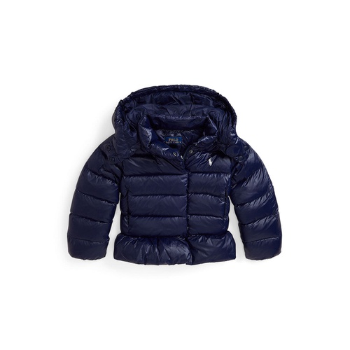 폴로 랄프로렌 Toddler And Little Girls Down Hooded Peplum Jacket