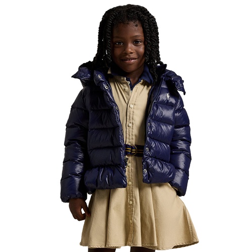 폴로 랄프로렌 Toddler And Little Girls Down Hooded Peplum Jacket