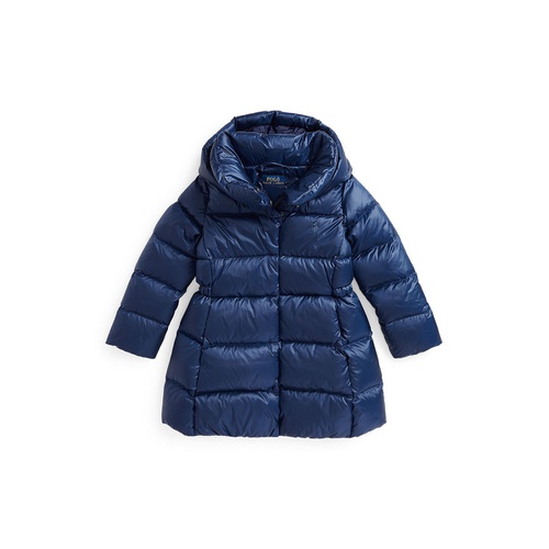 폴로 랄프로렌 Toddler And Little Girls Quilted Long Jacket