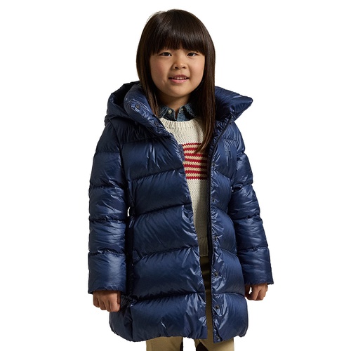 폴로 랄프로렌 Toddler And Little Girls Quilted Long Jacket