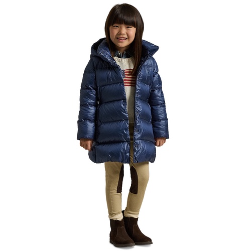 폴로 랄프로렌 Toddler And Little Girls Quilted Long Jacket