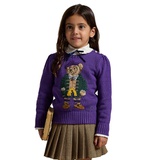 Toddler And Little Girls Polo Bear Crewneck Sweater