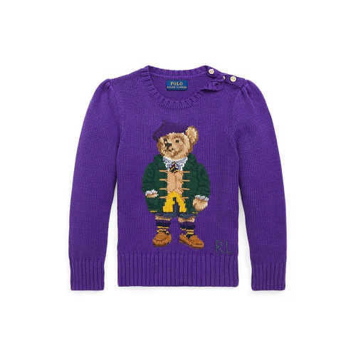 폴로 랄프로렌 Toddler And Little Girls Polo Bear Crewneck Sweater