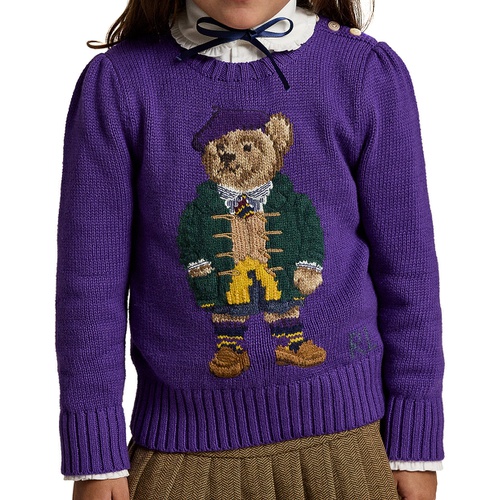 폴로 랄프로렌 Toddler And Little Girls Polo Bear Crewneck Sweater