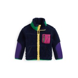 Toddler and Little Girls Color Blocked Teddy Fleece Jacket