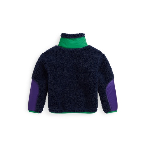 폴로 랄프로렌 Toddler and Little Girls Color Blocked Teddy Fleece Jacket