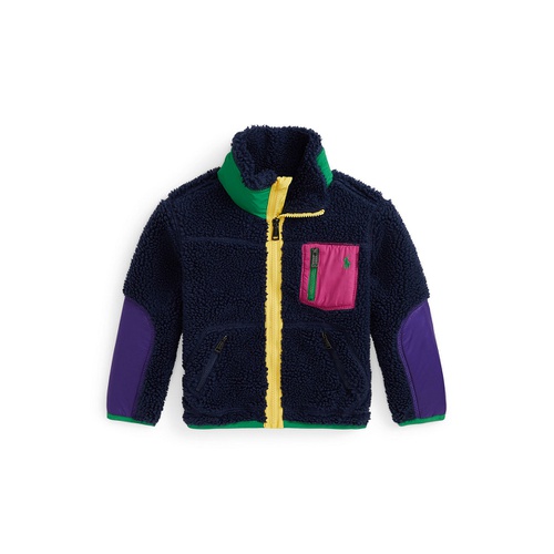 폴로 랄프로렌 Toddler and Little Girls Color Blocked Teddy Fleece Jacket