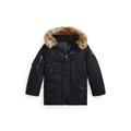 Toddler and Little Boys Artificial fur Trim Down Parka Jacket