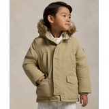 Toddler and Little Boys Artificial fur Trim Down Parka Jacket