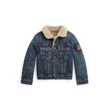 Toddler and Little Boys Teddy Fleece?Lined Denim Trucker Jacket