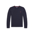 Big Boys Cable Knit Crewneck Sweater