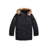 Big Boys Artificial fur Trim Down Parka Jacket