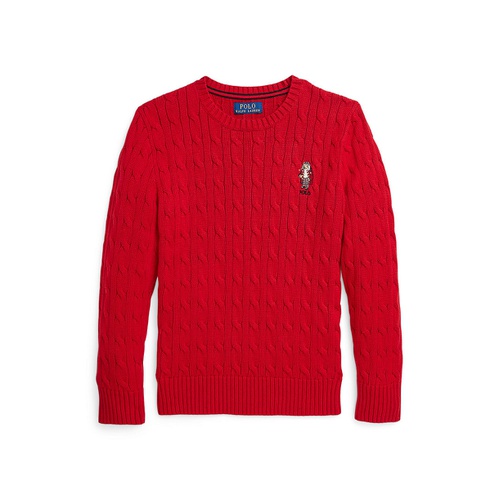 폴로 랄프로렌 Big Boys Polo Bear Cable Knit Cotton Sweater