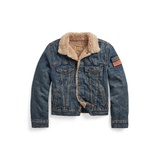 Big Boys Teddy Fleece?Lined Denim Trucker Jacket