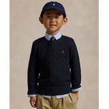 Toddler and Little Boys Cable Knit Cotton Sweater