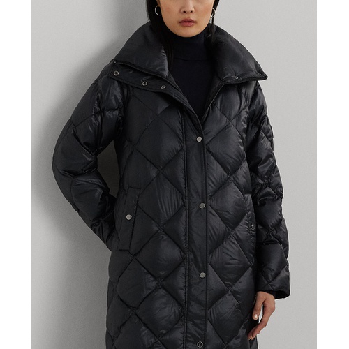 폴로 랄프로렌 Womens Maxi Diamond Quilted Puffer Coat