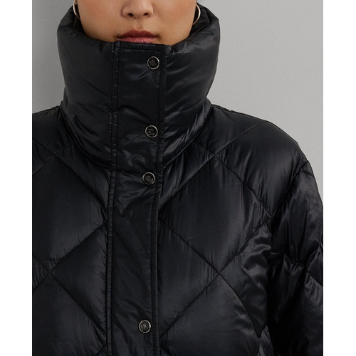 폴로 랄프로렌 Womens Maxi Diamond Quilted Puffer Coat