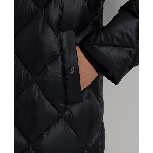 폴로 랄프로렌 Womens Maxi Diamond Quilted Puffer Coat