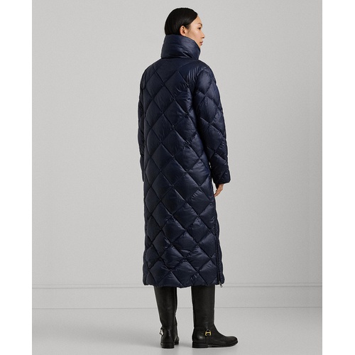 폴로 랄프로렌 Womens Maxi Diamond Quilted Puffer Coat