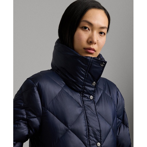 폴로 랄프로렌 Womens Maxi Diamond Quilted Puffer Coat