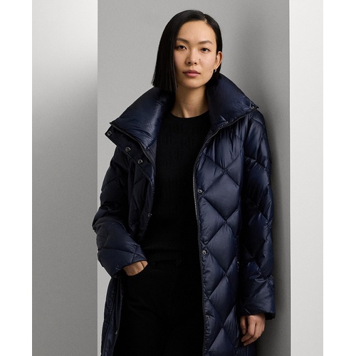 폴로 랄프로렌 Womens Maxi Diamond Quilted Puffer Coat