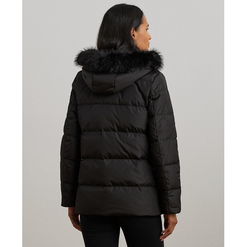 폴로 랄프로렌 Womens Faux Fur Hooded Puffer Coat