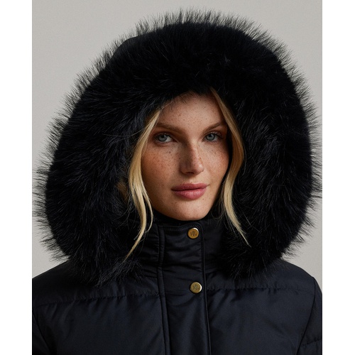 폴로 랄프로렌 Womens Faux Fur Hooded Puffer Coat