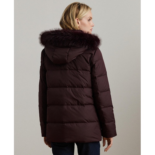 폴로 랄프로렌 Womens Faux Fur Hooded Puffer Coat