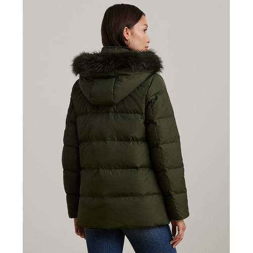 폴로 랄프로렌 Womens Faux Fur Hooded Puffer Coat