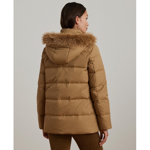 폴로 랄프로렌 Womens Faux Fur Hooded Puffer Coat