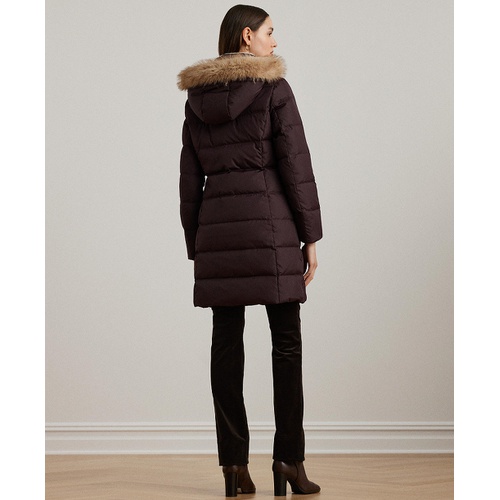 폴로 랄프로렌 Womens Faux Fur Hooded Puffer Coat