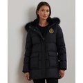 Womens Hooded Crest Puffer Coat