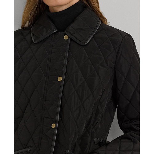 폴로 랄프로렌 Petite Quilted Velboa Lined Coat