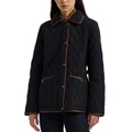 Petite Quilted Velboa Lined Coat