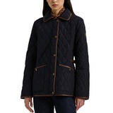 Petite Quilted Velboa Lined Coat