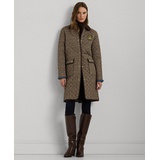 Womens Collared Quilted Coat