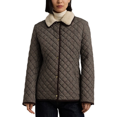 폴로 랄프로렌 Petite Faux Sherpa Collar Quilted Coat